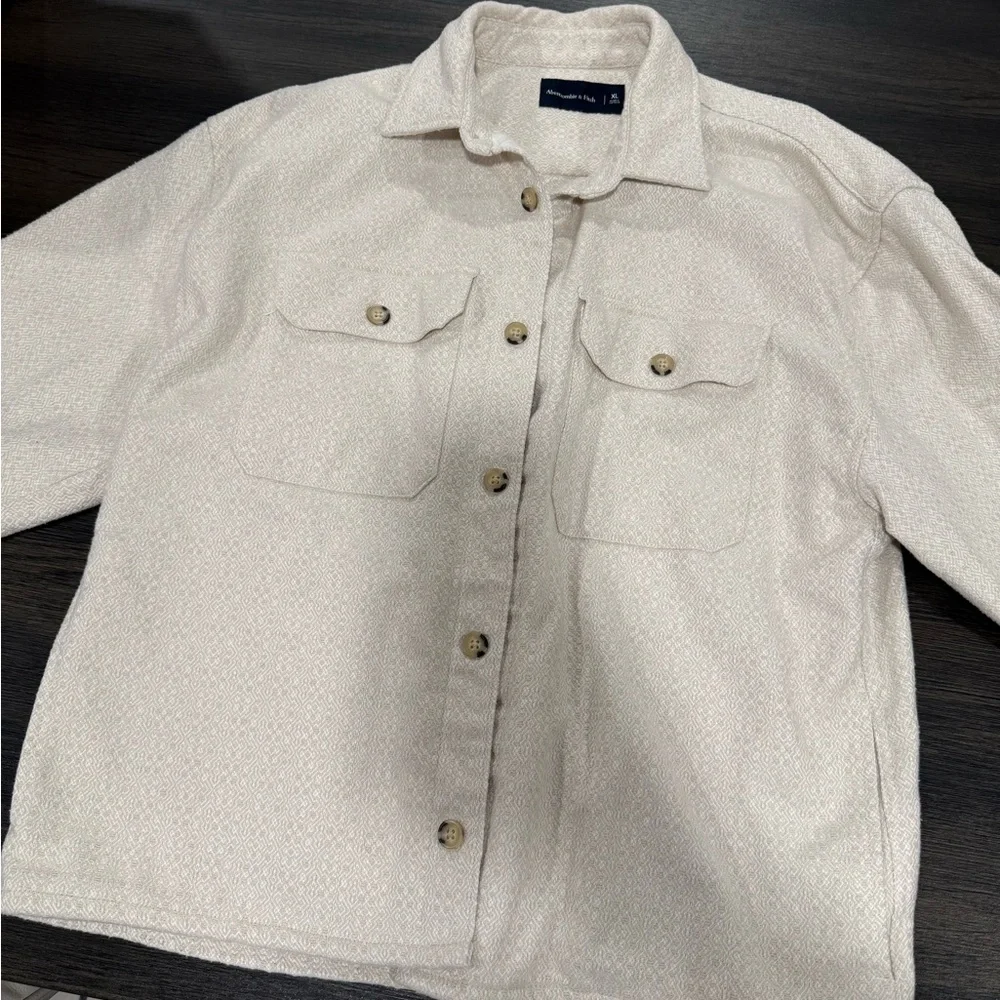 Men’s Abercrombie & Fitch Beige Casual Button Down Shirt XL - Picture 2 of 5